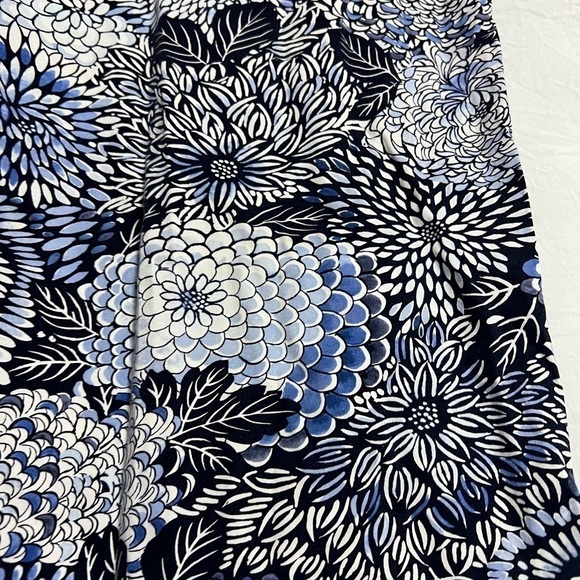 Talbots Stretch Blue & White Print Ankle Pants - Women's Size 16 - Picture 5 of 9